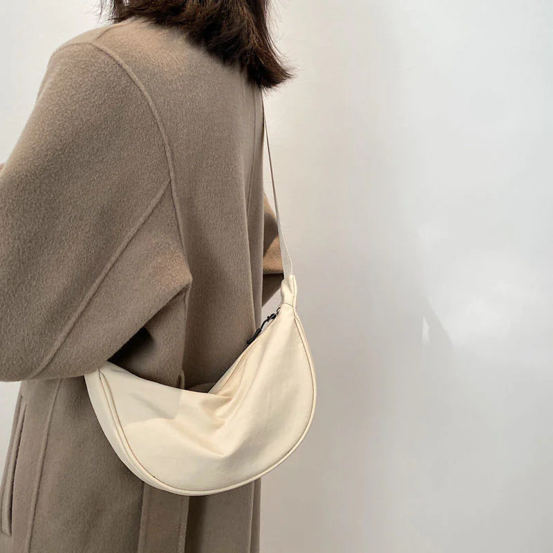 BAO Soft Nylon Crescent Crossbody Bag