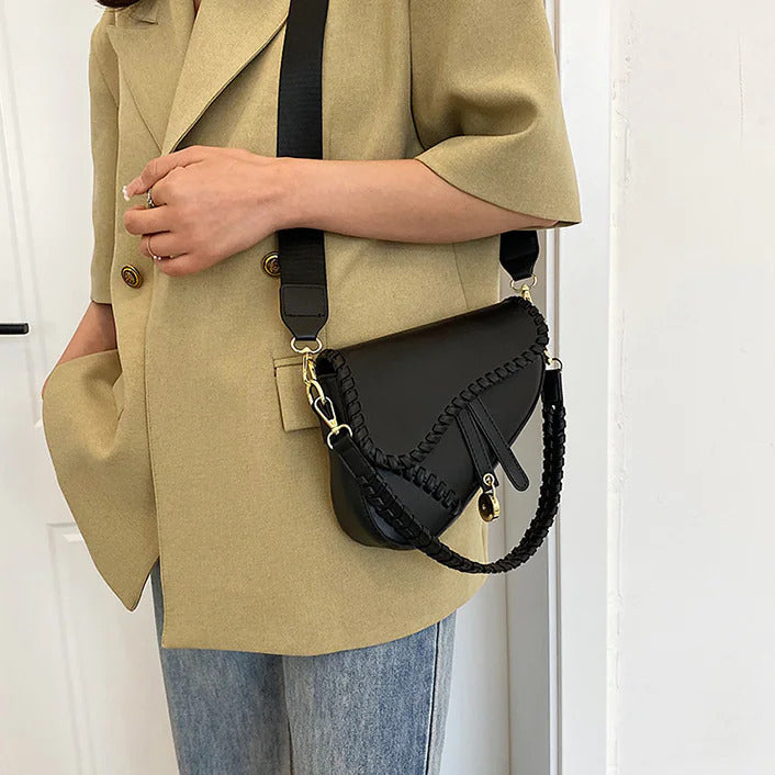 COEUR Vegan Leather Saddle Crossbody Bag