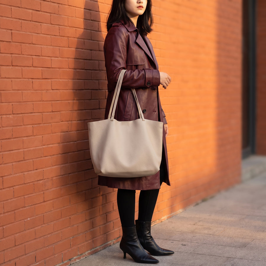 ELIN Embossed Vegan Leather Tote Bag