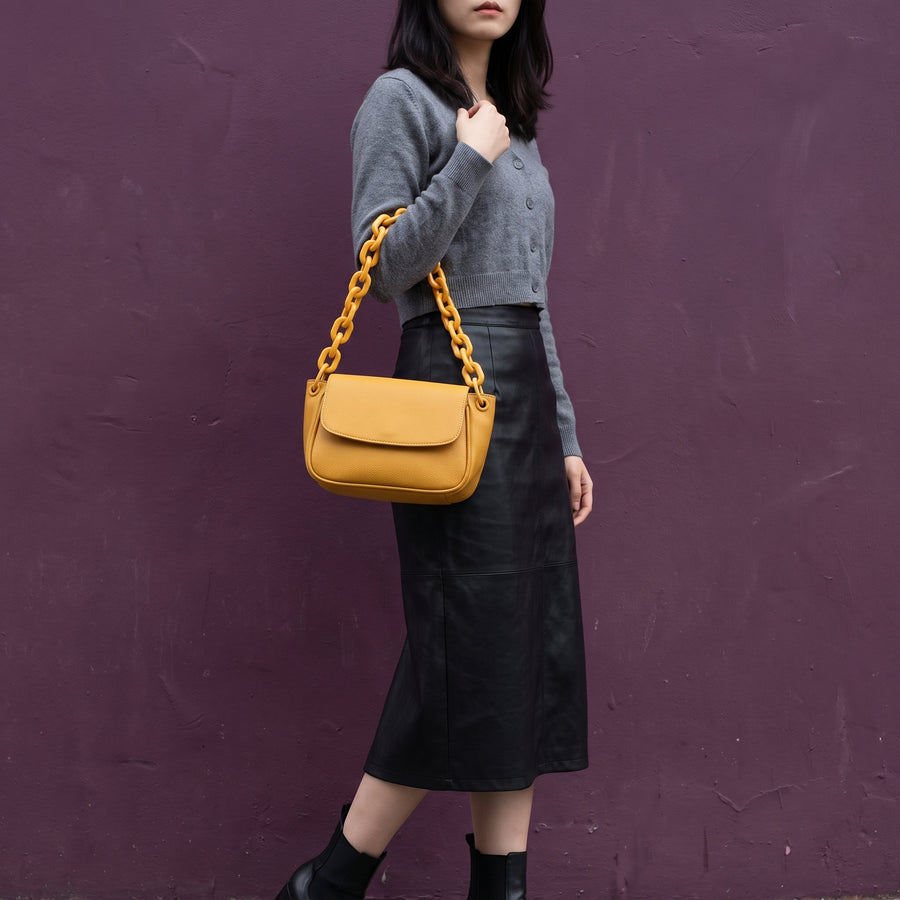 IRIS Chain Baguette Crossbody Bag