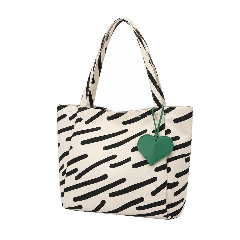SAVANE Canvas Shoulder Bag in white