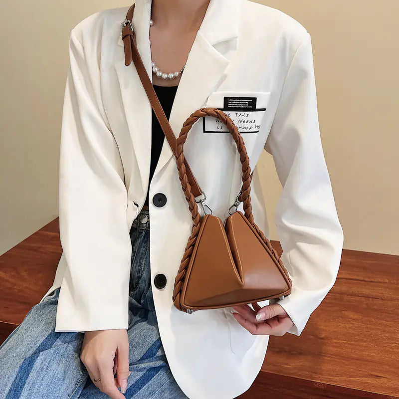 SUKI Braided Vegan Leather Mini Handbag