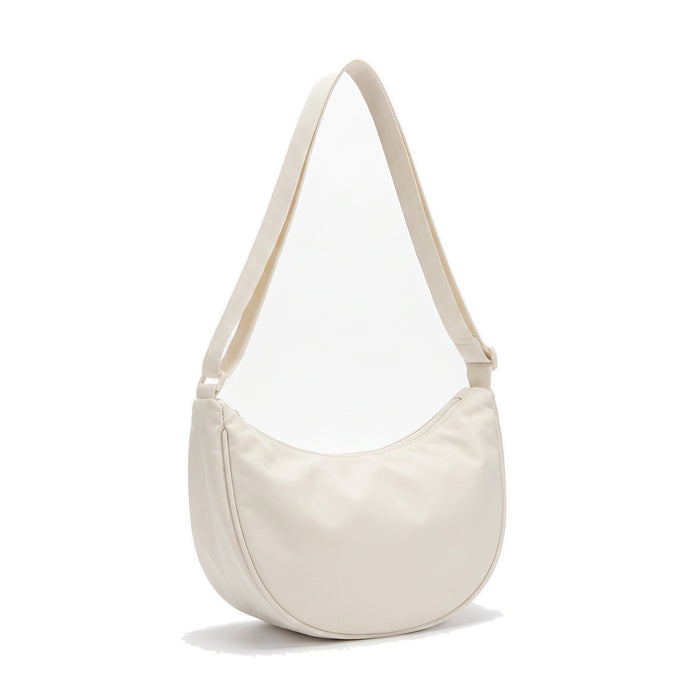 BAO Nylon Crescent Crossbody Bag in cream