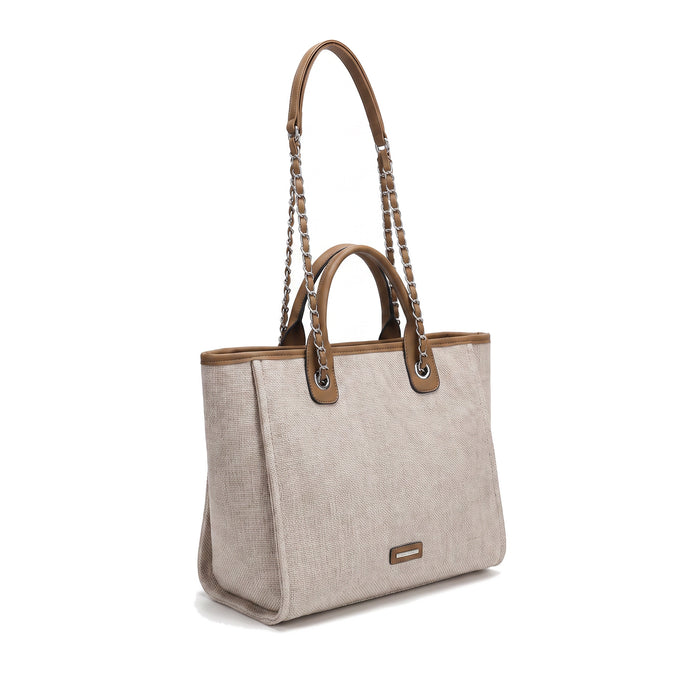 BAY Canvas Tote Bag in beige