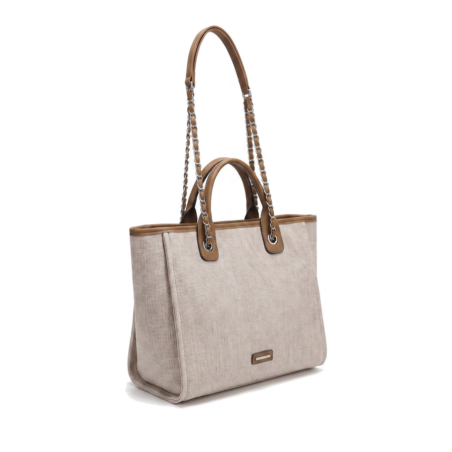 BAY Linen Chain Tote Bag