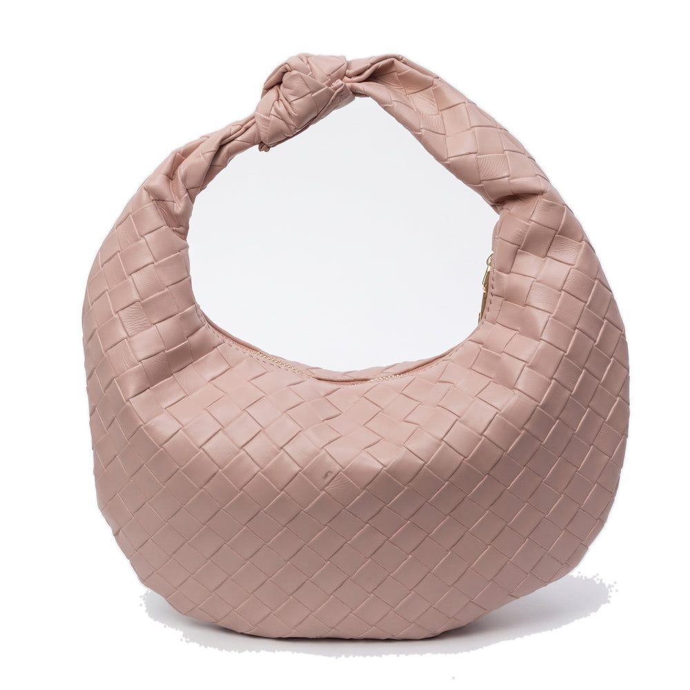 DUNE Woven Leather Handbag in pink