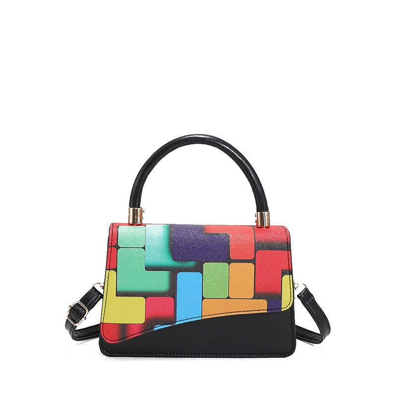 DUO Leather Crossbody Bag in black