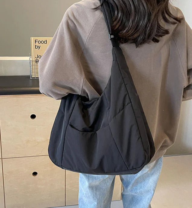 JUNI Slouchy Canvas Shoulder Bag