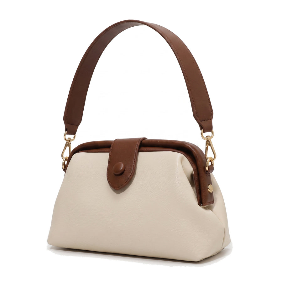 LUNA Framed Vegan Leather Crossbody Bag