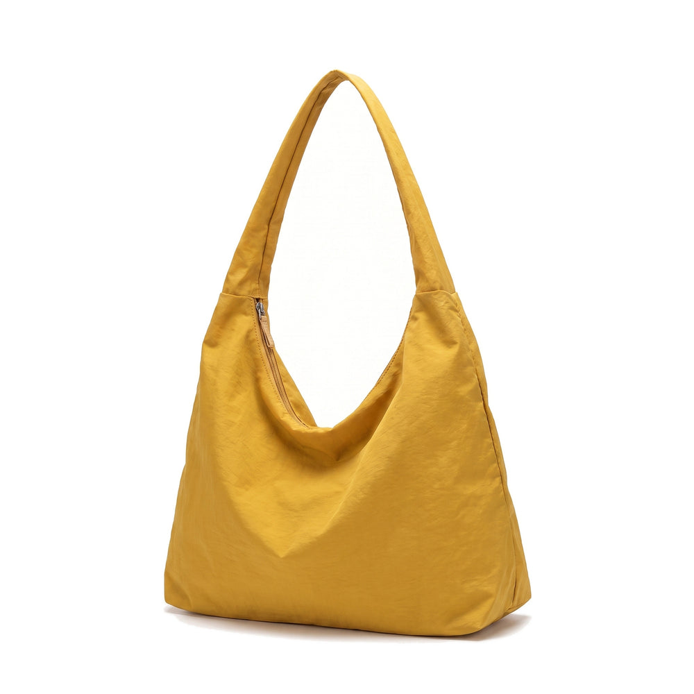 MARKT Nylon Hobo Shoulder Bag in mustard