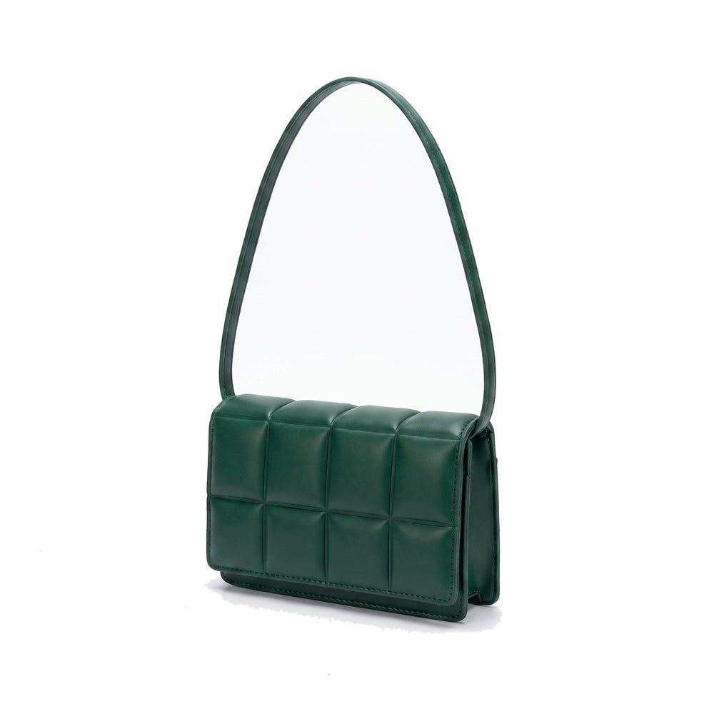 MILA Quilted Leather Crossbody Bag in green