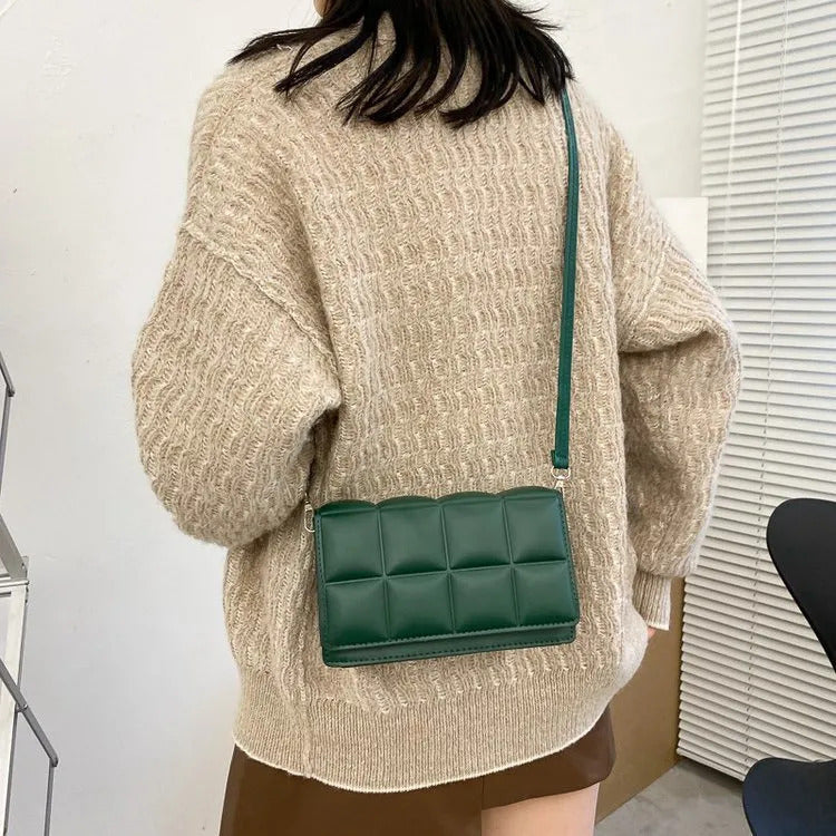 MILA Woven Vegan Leather Crossbody Bag