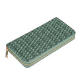 NATTE Woven Vegan Leather Wallet in green