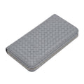 NATTE Woven Vegan Leather Wallet in grey