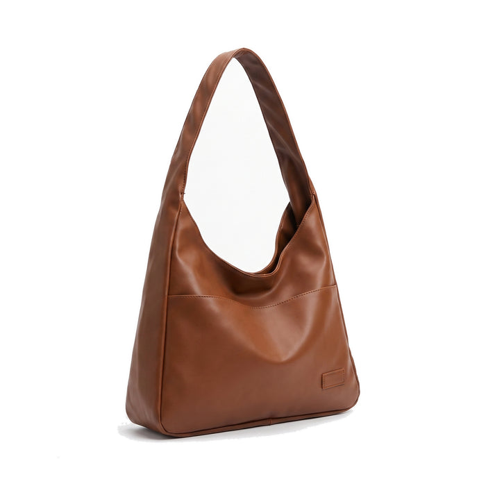 NOOR Leather Shoulder Bag in brown