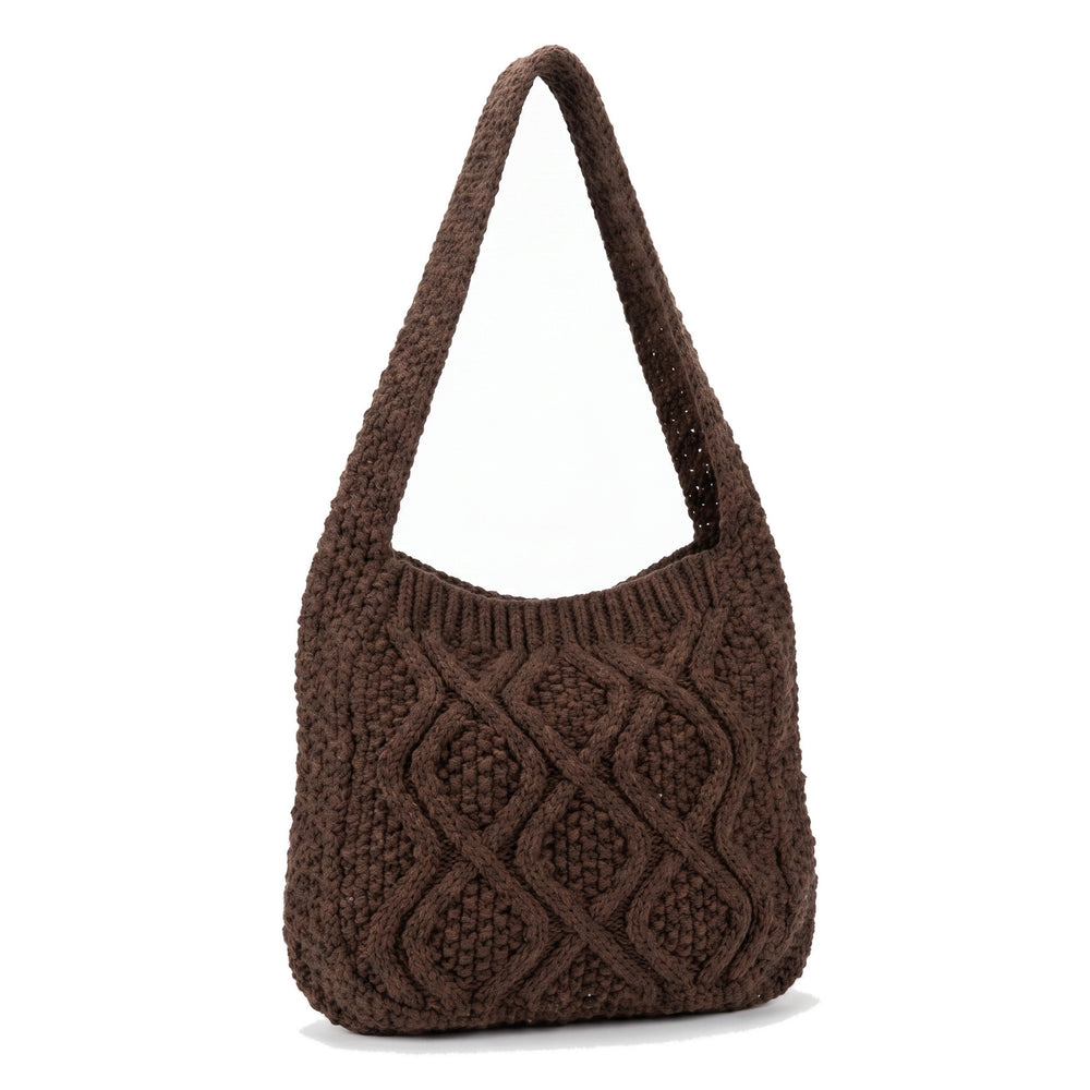 PALMA Straw Hobo Bag in brown