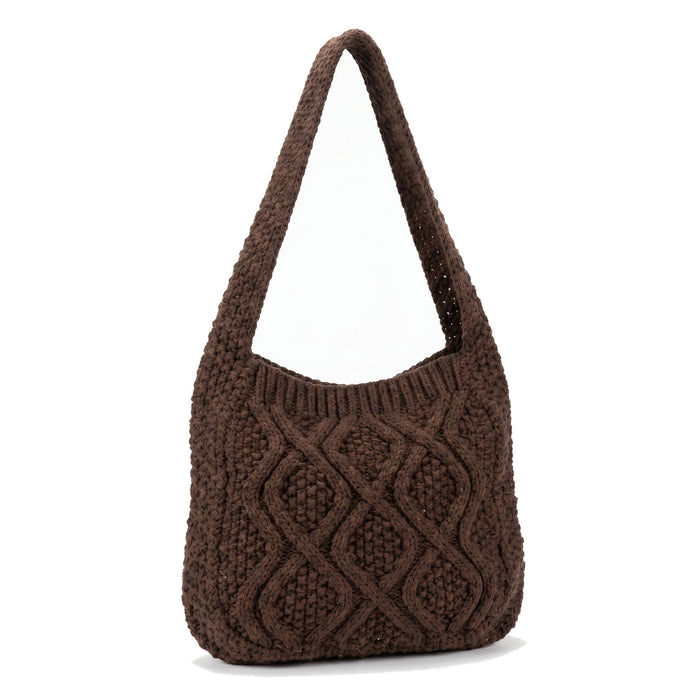 PALMA Straw Hobo Bag in brown