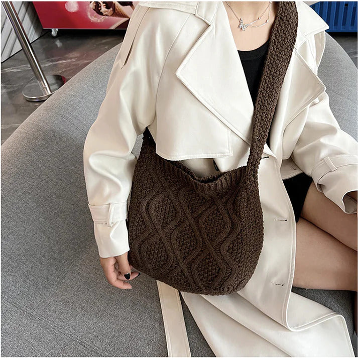 PALMA Straw Hobo Shoulder Bag