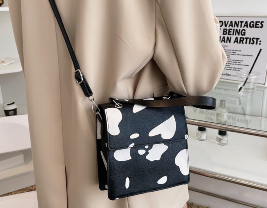 PETRA Cow Print Top Handle Handbag