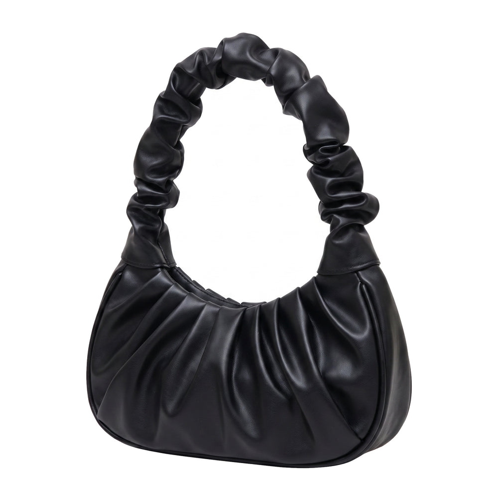 PLISSE Pleated Handbag in black