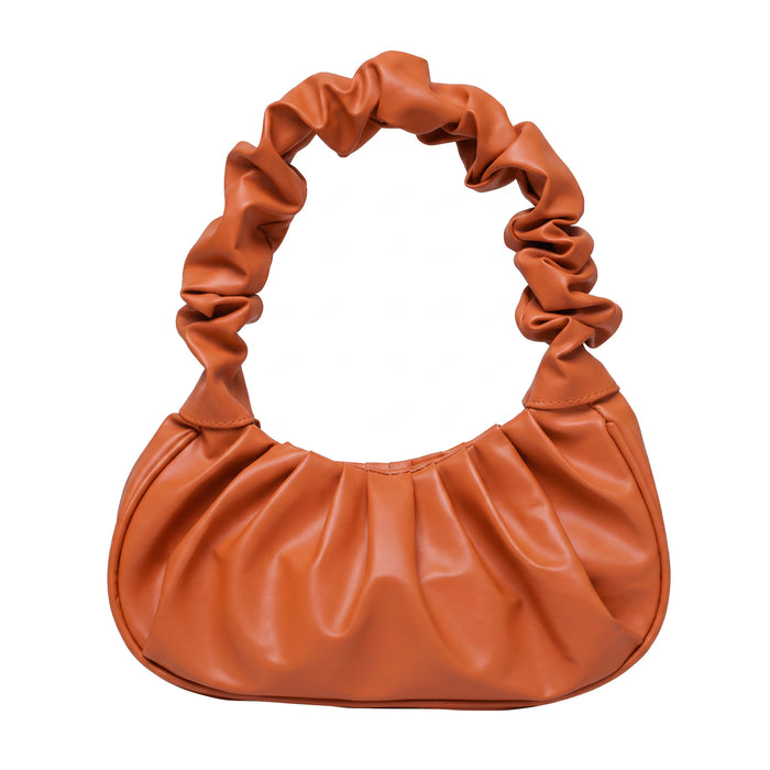 PLISSE Pleated Handbag in orange