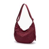 SIENNA Zip Nylon Hobo Shoulder Bag