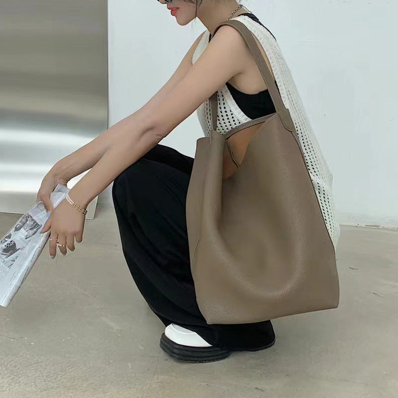 SOFIA Suede-Look Carry-All Tote Bag