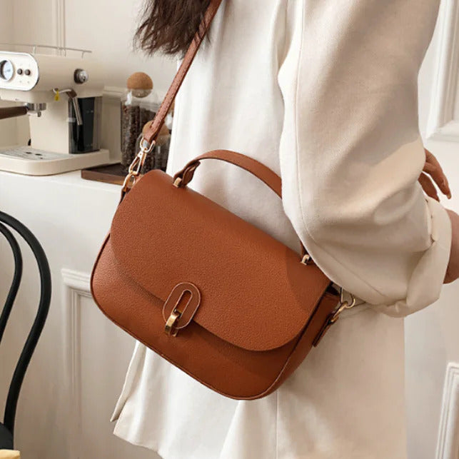 VERA Vegan Leather Saddle Satchel Handbag